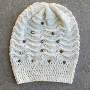 Cream beanie